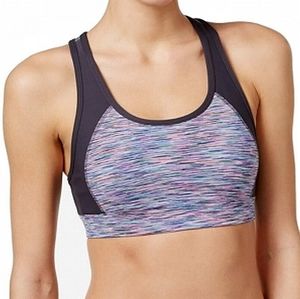 Ideology Space Dye Ladder Back Sports Bra - Size Medium Mid Impact Bra